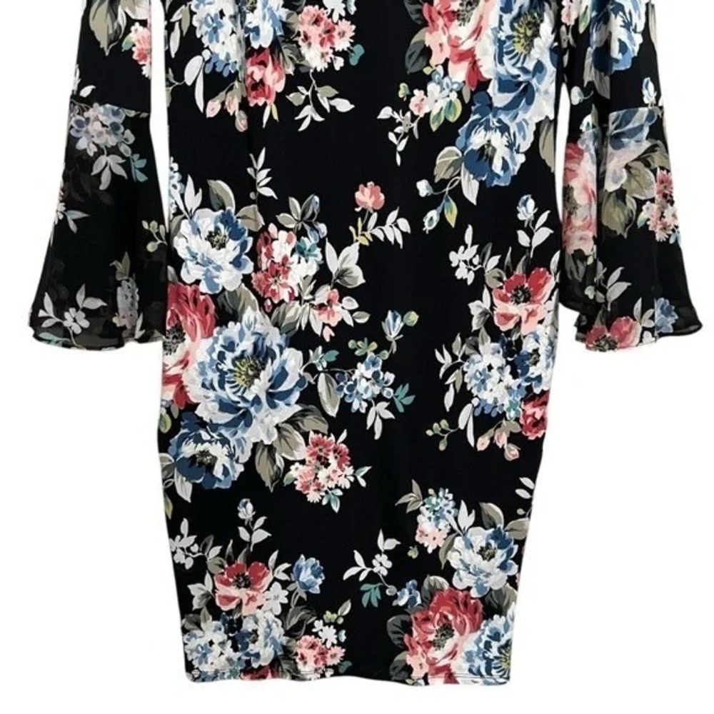 White House Black Market NWT Floral V Neck Sheath Dress L - Picture 5 of 6